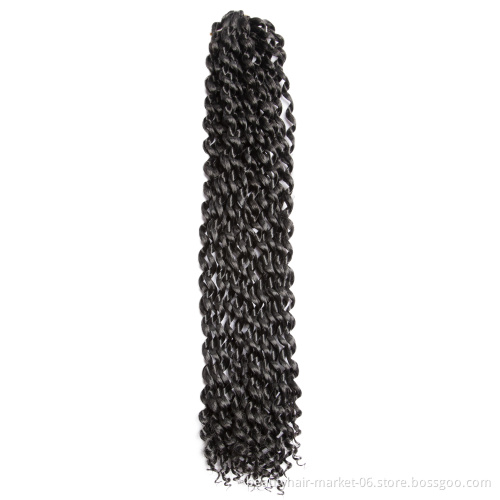 Wholesale Synthetic Crochet Braid Pre Twist Hair Extensions 18/24 inch Prelooped Long Soft Water Wave Ombre Passion Twist Hair